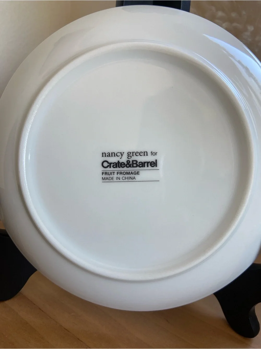Crate Barrel Nancy Green Fruit Fromage Appetizer Plates 6.5” Set 5